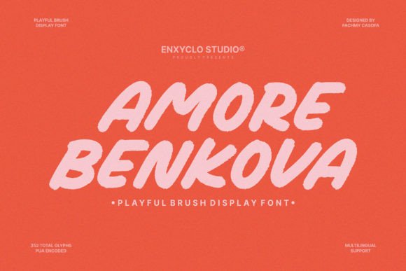 Amore Benkova: The Bold Script Font That Elevates Digital Marketing Visuals