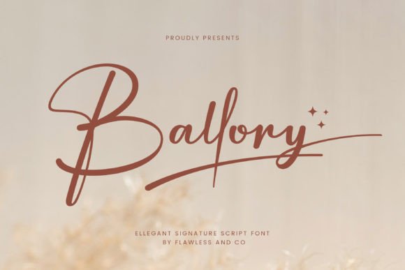 Ballory: A Signature Script Font for Elegant Web Design