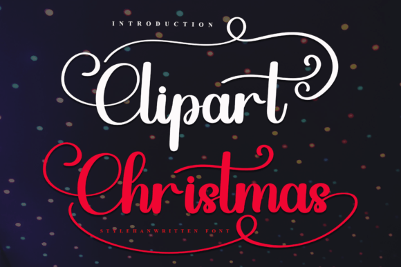 Clipart Christmas: A Festive Script Font for Modern Web Design