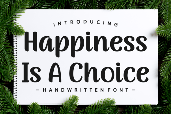 Happiness is a Choice: A Handwritten Font for Impactful Marketing Design