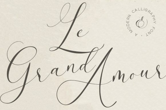 Le Grand Amour: A Modern Calligraphy Font for Handmade Branding and Creative Projects