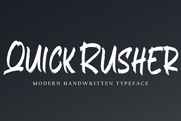 Quick Rusher: A Sweet Handwritten Font for Real-World Branding Projects